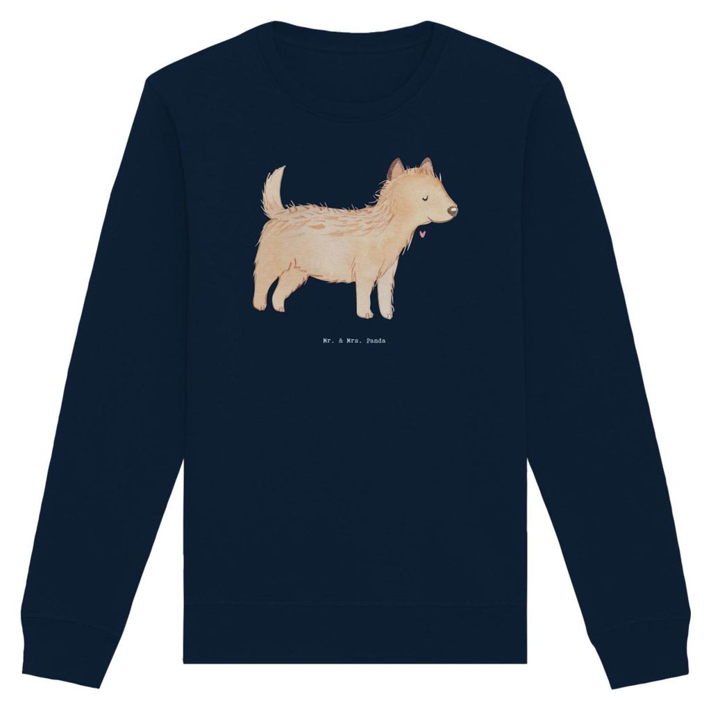 Mr. & Mrs. Panda Baumwoll Sweatshirt Cairn Terrier Moment Größe L - French Navy - Geschenk, Rundhals Pullover, Sweater, Pulli