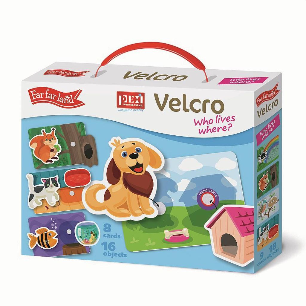 Pexi Velcro Jigsaw Puzzle - Chi vive dove? Immagine del prodotto 