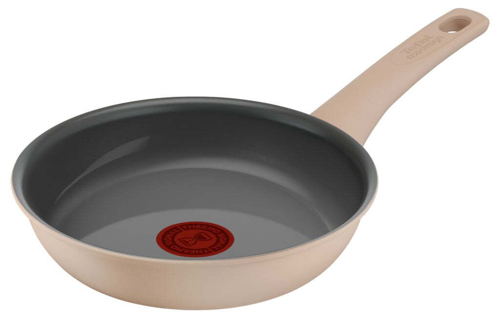 Tefal Revive C43002, Rund, Allzweckpfanne, Beige, Keramik, Aluminium, Thermo-Punkt