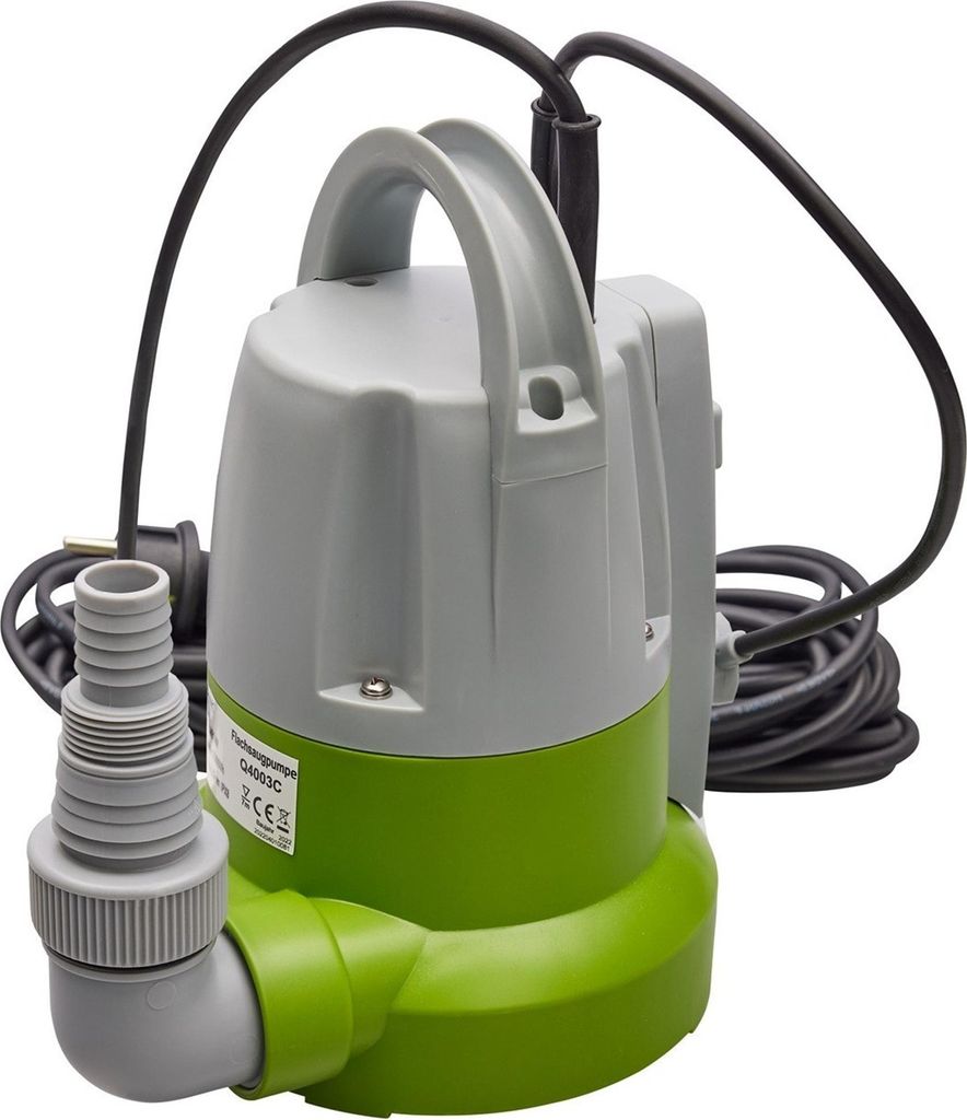 Tauchpumpe flachsaugend Entwässerungspumpe 250 Watt Flachsaugpumpe, Poolpumpe