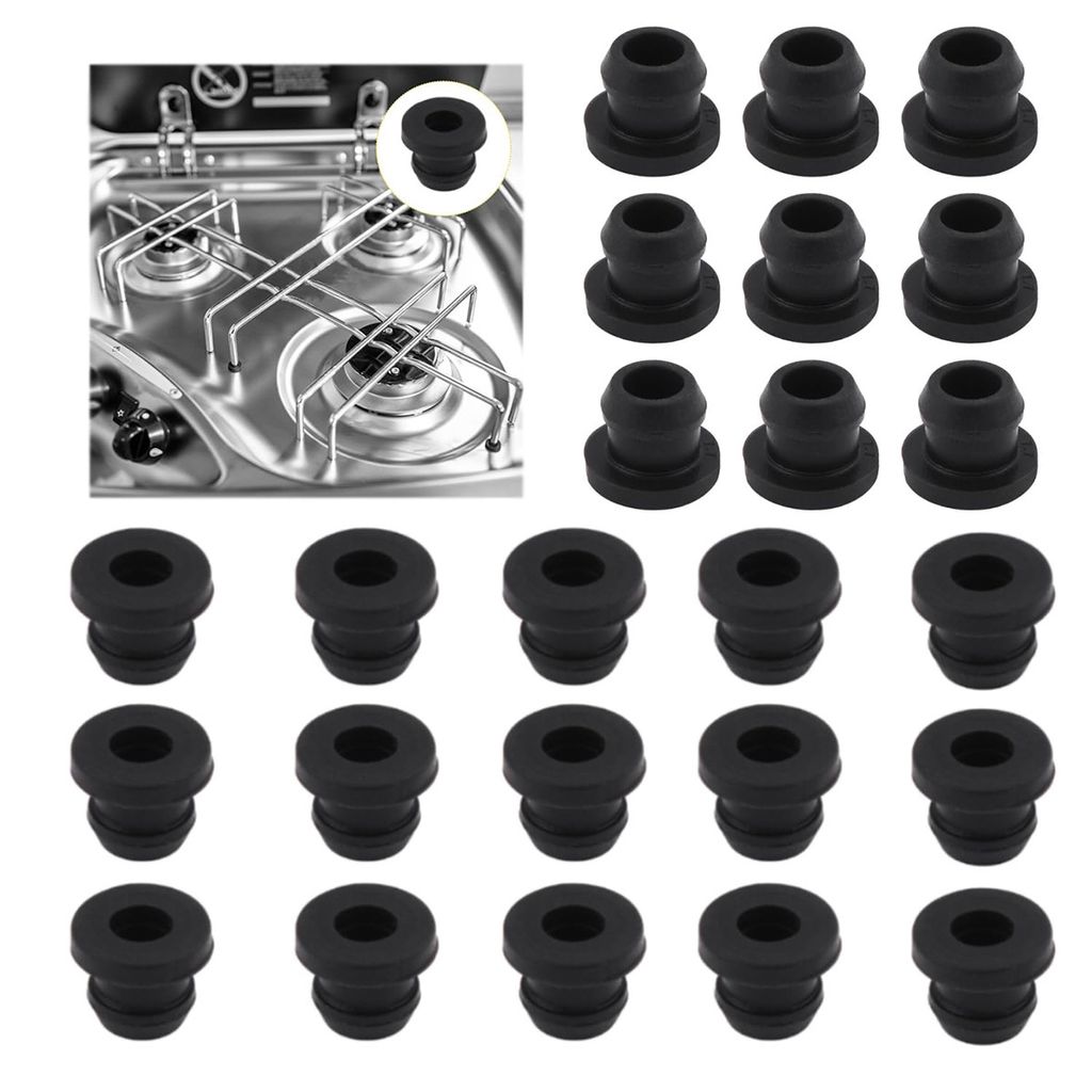 24 Stück Topfträgergummis 5mm, kompatibel mit Smev Thetford Produktbild 