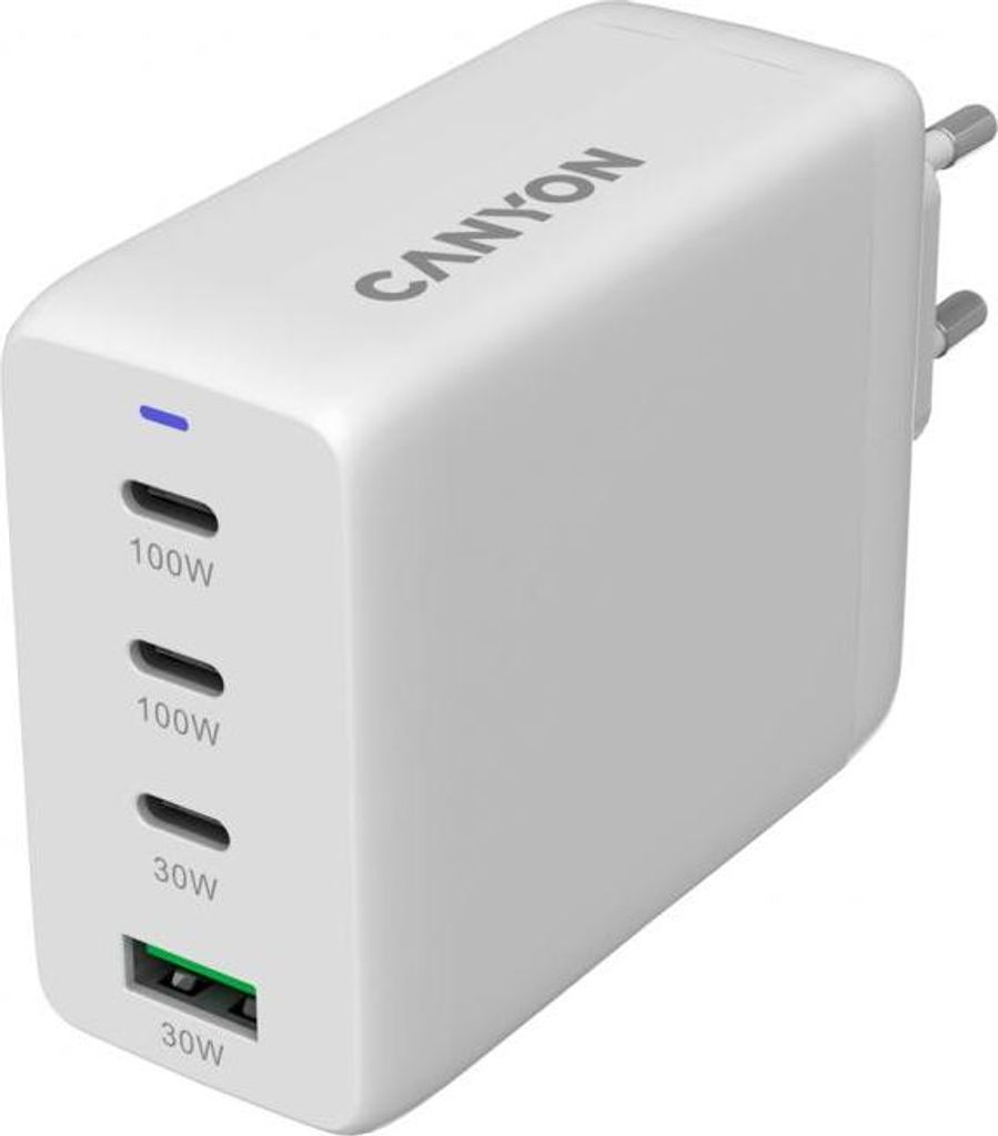 CANYON CNS-CUW100ACC Netzladegert, 100 W, 3x USB Typ-C PD, 1x USB QC Wei
