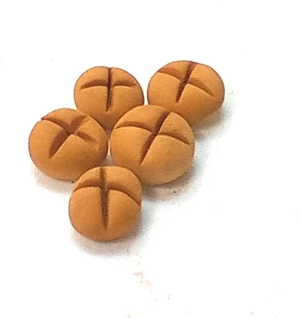 5 St miniatur Runde Brötchen. 1:12 Miniaturen Für Puppenstube, Weihnachtskrippe