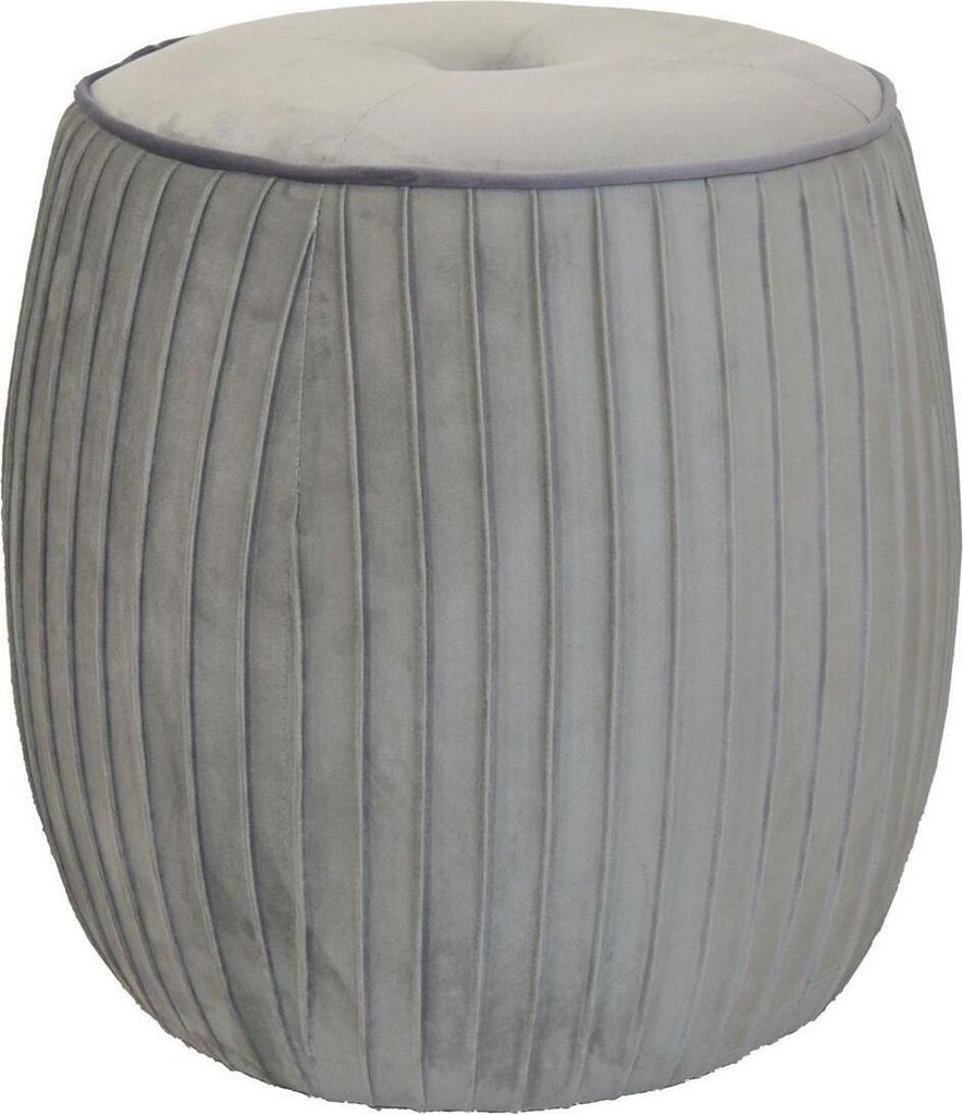 Pouf Sitzpouf Sitzhocker Fußhocker Hocker in Grau