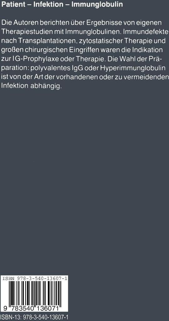 Patient - Infektion - Immunglobulin