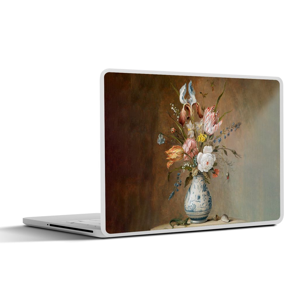 MuchoWow Laptop Aufkleber Sticker Cover Alte Meister - Blumen - Balthasar van der Ast 32.5x23.5 cm - Sticker für Laptop - Selbstklebend