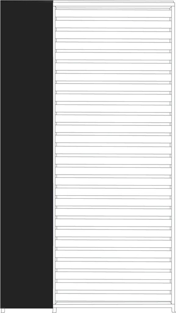 Vertikale Platte Seitenteil für Pavillon Ocean 31x6x232cm Aluminium Anthrazit