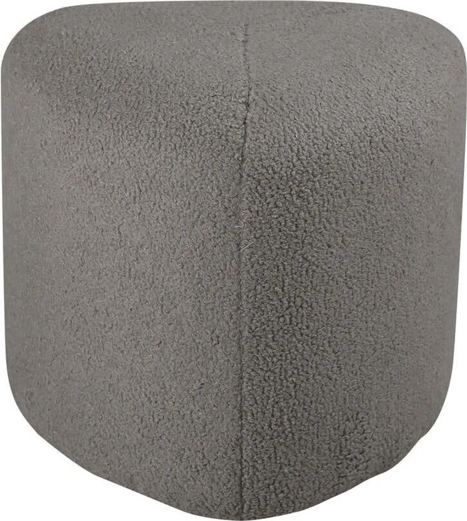 FURNLUX Pouf Peg Gris et Marron 46cm - Siège d'Appoint Design Élégant