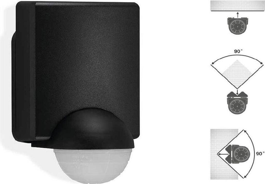 Bewegungsmelder Telefunken Sensor IP44 0-12m 240° Schwarz Produktbild 