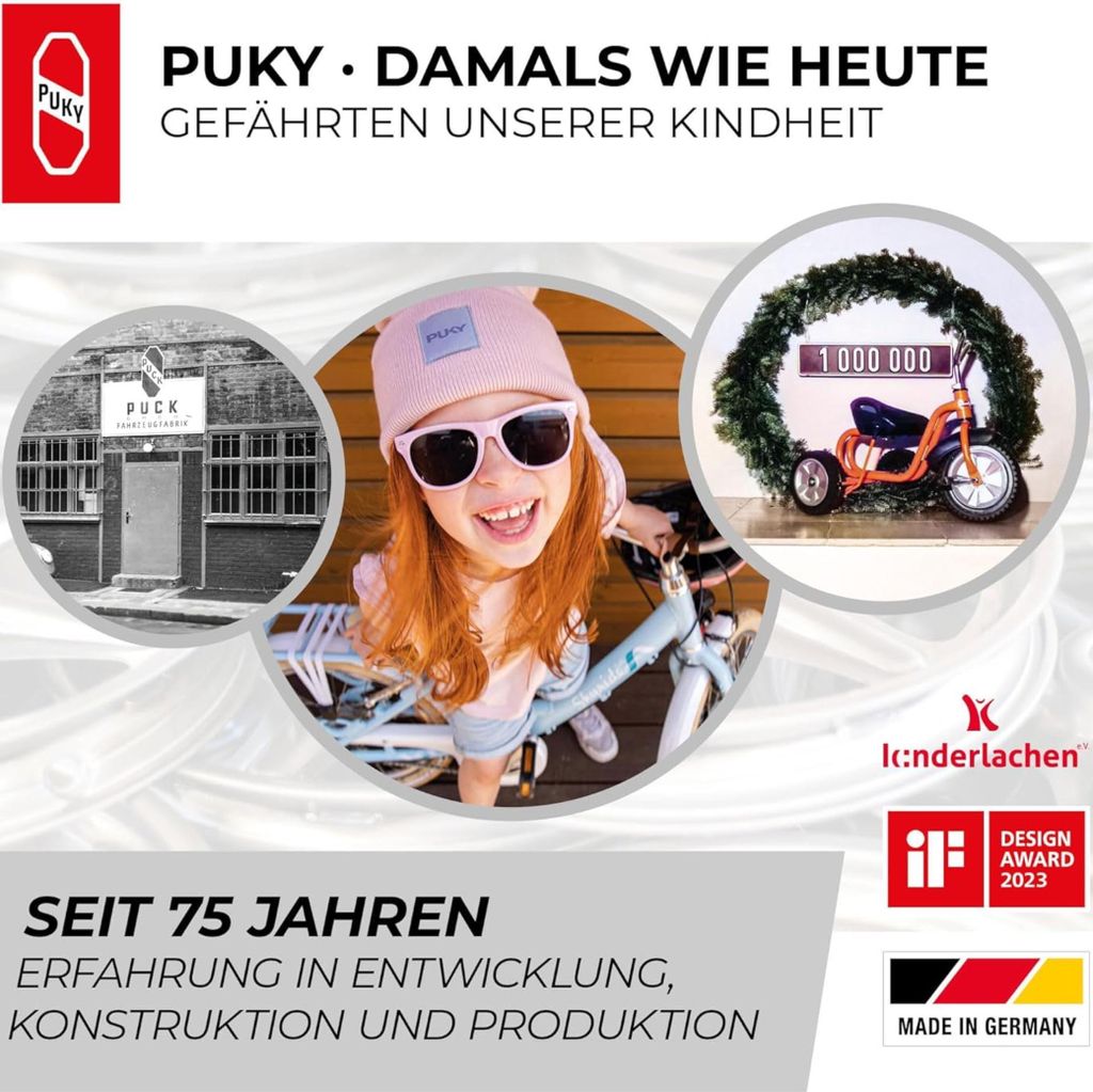 PUKY Stützräder ROOKIE WHEELS für 12-18 Zoll Puky Fahrräder, robuste Ausführung mit leisen Gummirollen