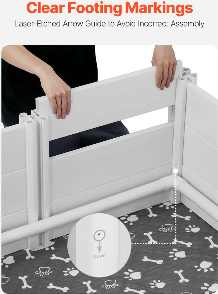 Caisse de Mise Bas Indéformable en PVC 122cm avec Porte Modulable