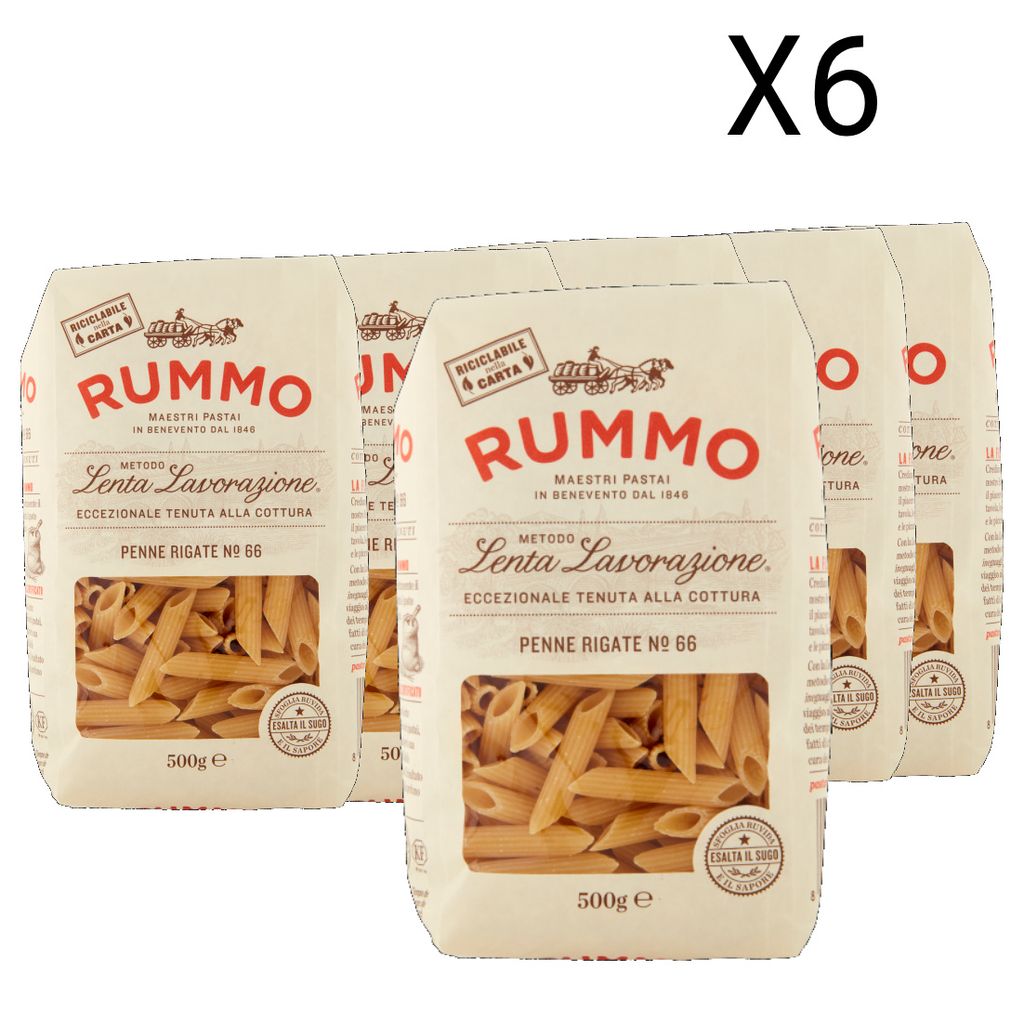 6x Penne Rigate N.66 500g | Rummo Produktbild 