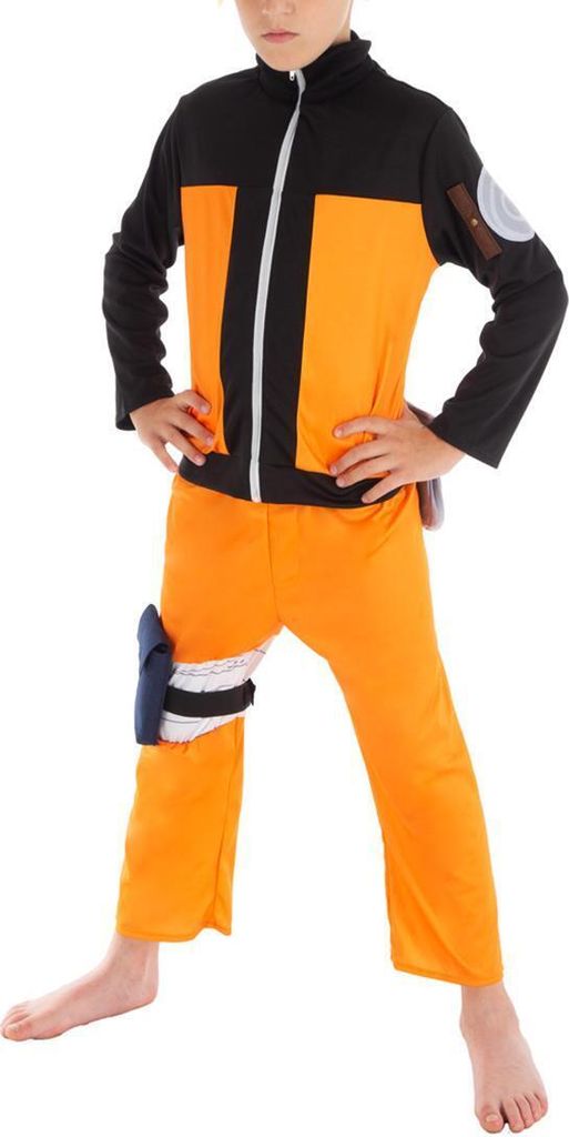 Naruto Shippuden Kinderkostüm | Ninja Kostüm von Naruto Uzumaki | Größe: 128