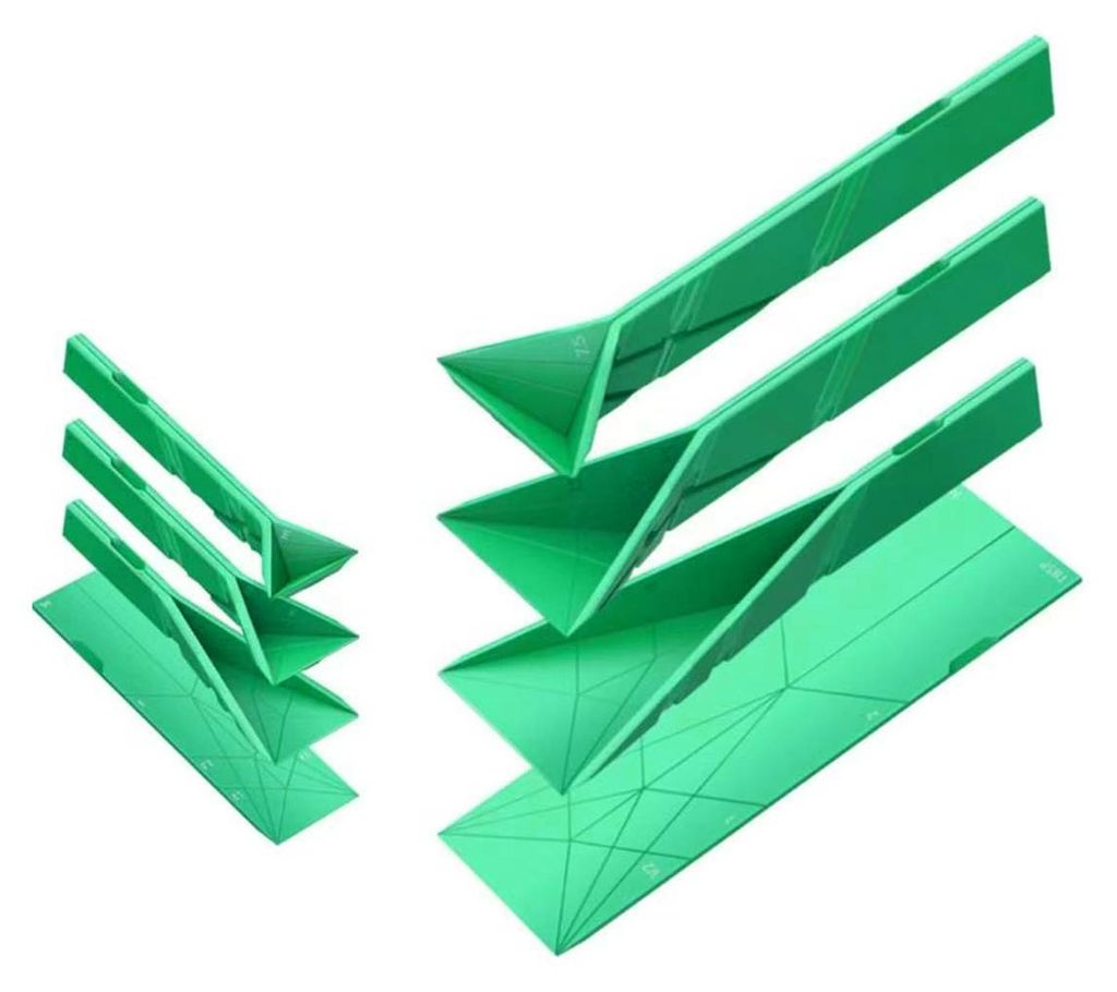 Flacher 3-in-1-Messlöffel aus Silikon, zusammenklappbar, magnetisch, platzsparend, ideal für trockene und flüssige Zutaten