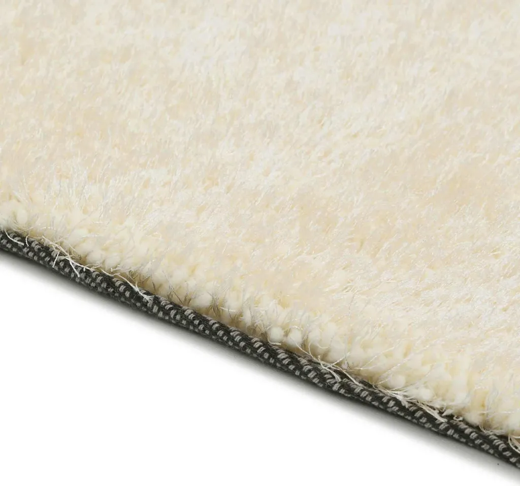 Tapis de Salon Crème 120x160 cm - Ambiance Chaleureuse Poils Longs