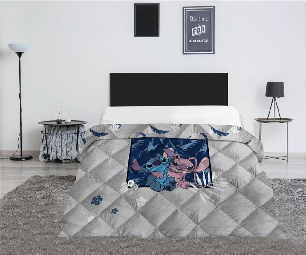 Couverture Lilo & Stitch 240x220 cm en polyester doux pour grand lit