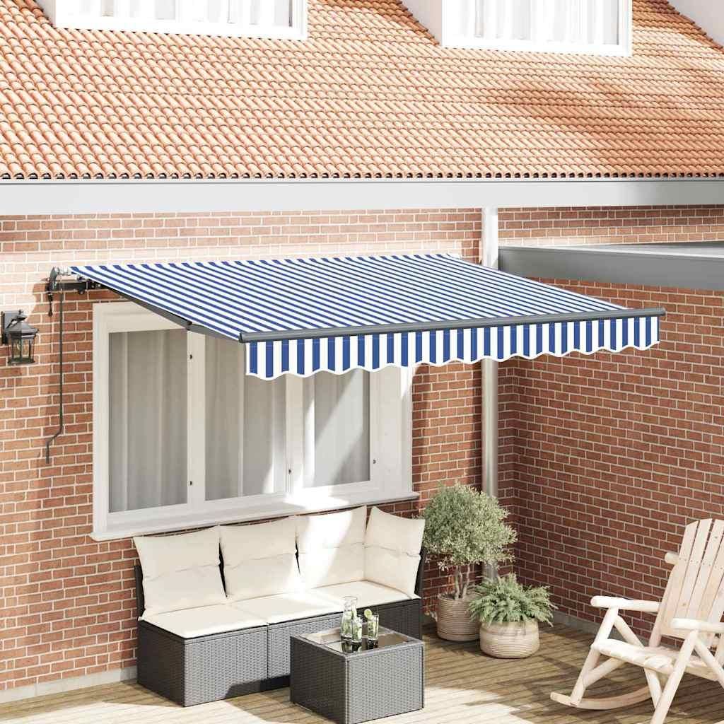 CLOIRS@ Einziehbare Markise - Markisentuch - Markisenstoff - ANTI-UV - Blau 300x200 cm Stoff