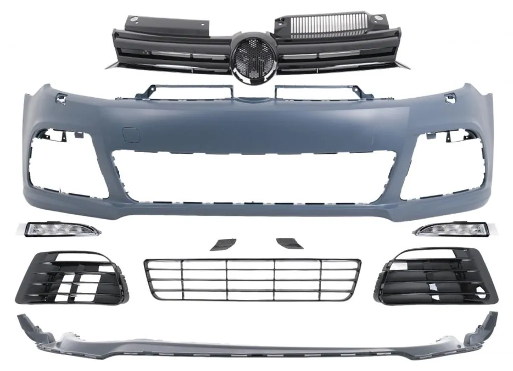 Bouclier avant complet pour Golf VI 2008-2013 Calandre et LED TFL