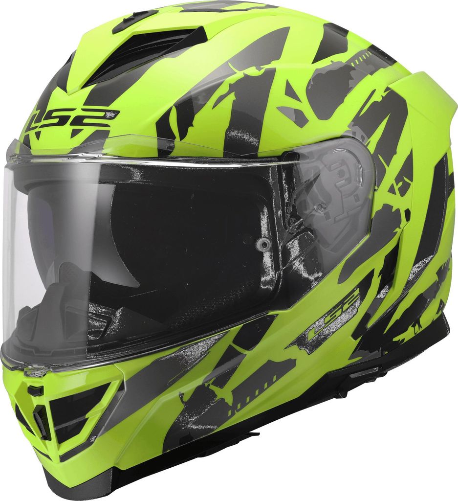 LS2 FF818 Storm III Kaos Helm, gelb/schwarz, L (59/60)