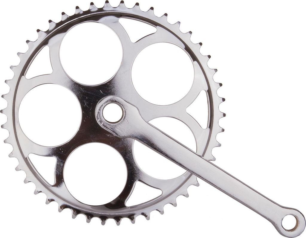 Ty-Kurbelgarnitur 46 Zähne mit Schlüssel – 170 mm Kurbelarm – Chrom
