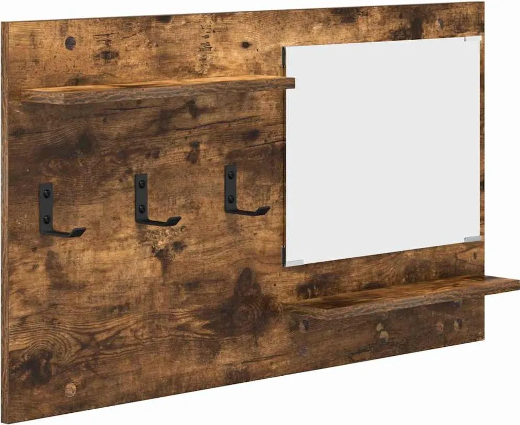 Comodino Sottile a Muro Rovere Affumicato 90x50 - Ottimizzazione Spazi