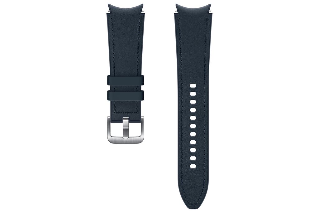 Two navy blue watch bands are displayed against a white background.