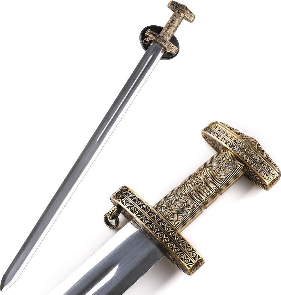 Dekoratives Wikinger-Schwert 95 cm mit Wandhalterung – Historische Replik – Sammlerstück & Wanddekoration JT6062B