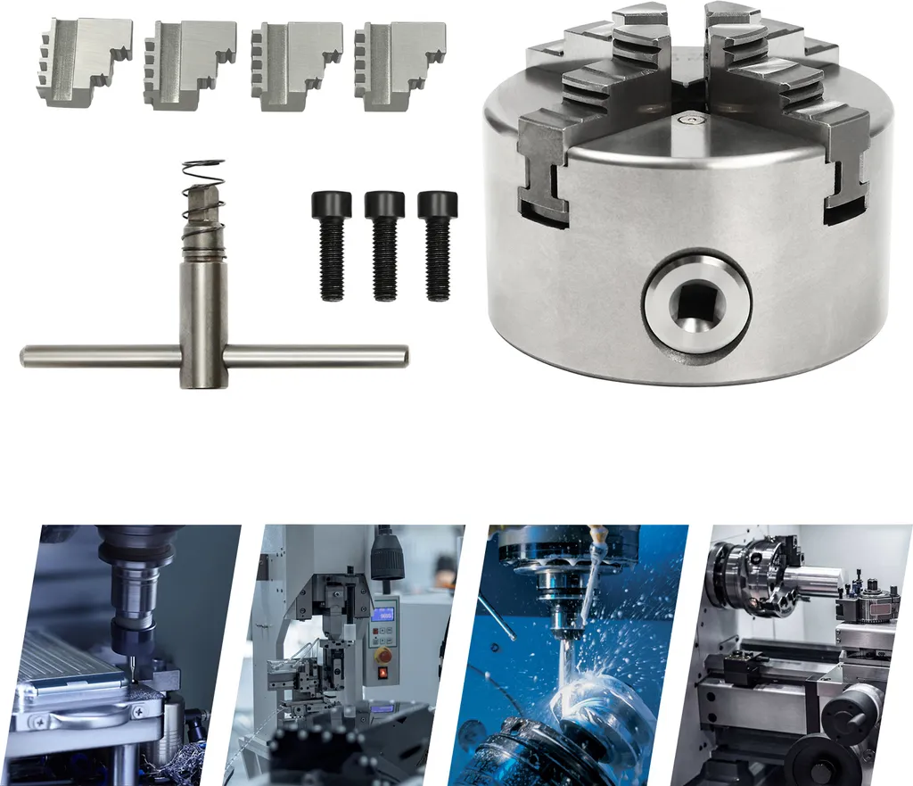 Mandrin 4 mors 80mm autocentrant : fini les pièces mal centrées au tour