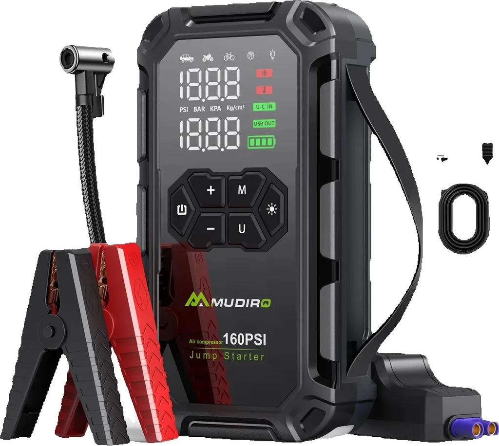 Aide au démarrage pour panne de batterie en hiver et gonflage pneu