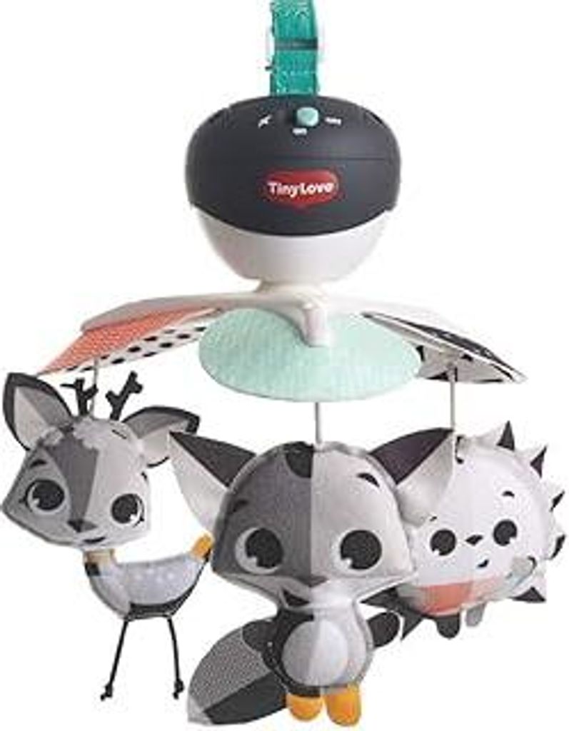 Tiny Love Take Along Mobile, 3-in-1 Musik Mobile Baby Elektrisch, 0+ Monate, für Babybett, 3 Verbindungsstücken, 5 Melodien, 30 Minuten Kontinuie...