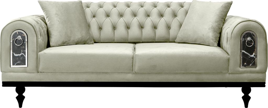 Couch DRAGON: 3-Sitzer / Farben: Beige / 3-Sitzer mit Bettfunktion