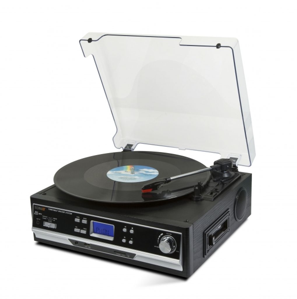 Musitrend Plattenspieler Schallplattenspieler Turntable Koffer Turntable Schwarz Turntable Player mit PC Aufnahmefunktion