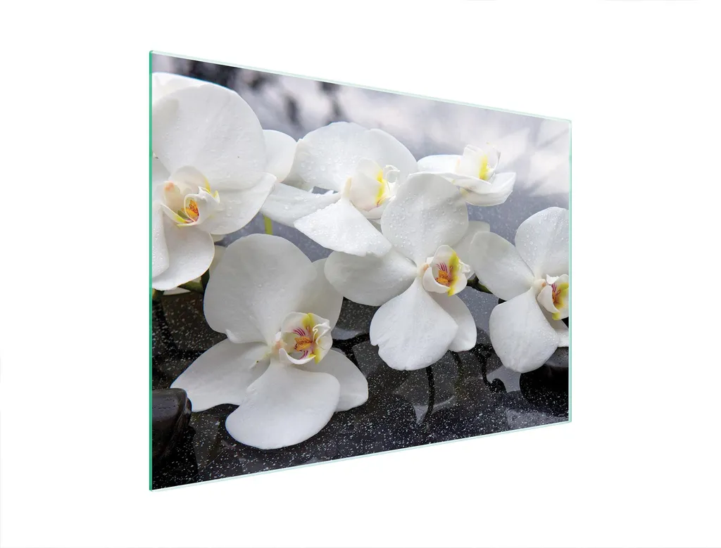 Tagliere in vetro 40x30 Orchidea