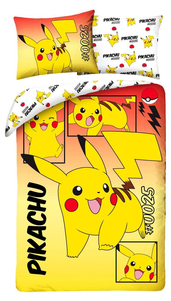Pokemon - Pikachu #0025 - Set di biancheria da letto Immagine del prodotto 
