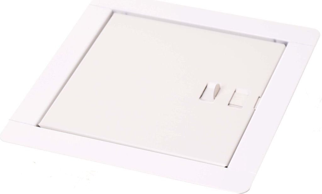 Aqbau Kamintür Revisionstür Schornsteintür Revisionsklappe Wartungstür Metall Weiß 14 x 14 cm