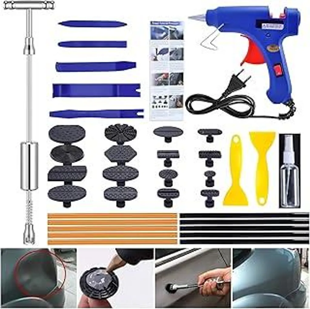 Kit Ripara Ammaccature Auto Economico | Estrattore Martello + 16 Tab