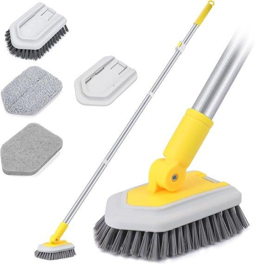 2in1 Badeborste mit verstellbarem Handgriff und wechselbarer Kopf