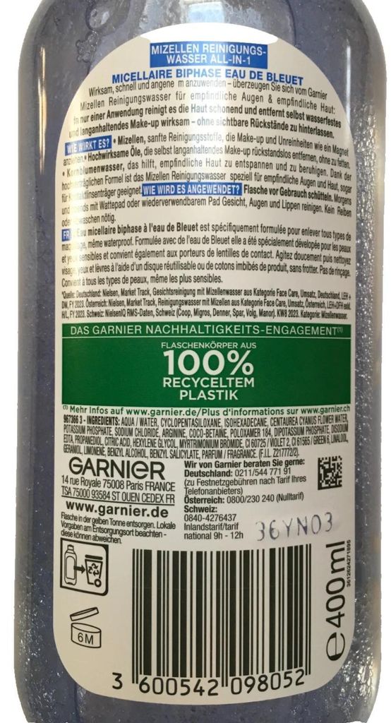 Garnier Face Mizellen RW All-in-1 empf.400ml Produktbild 