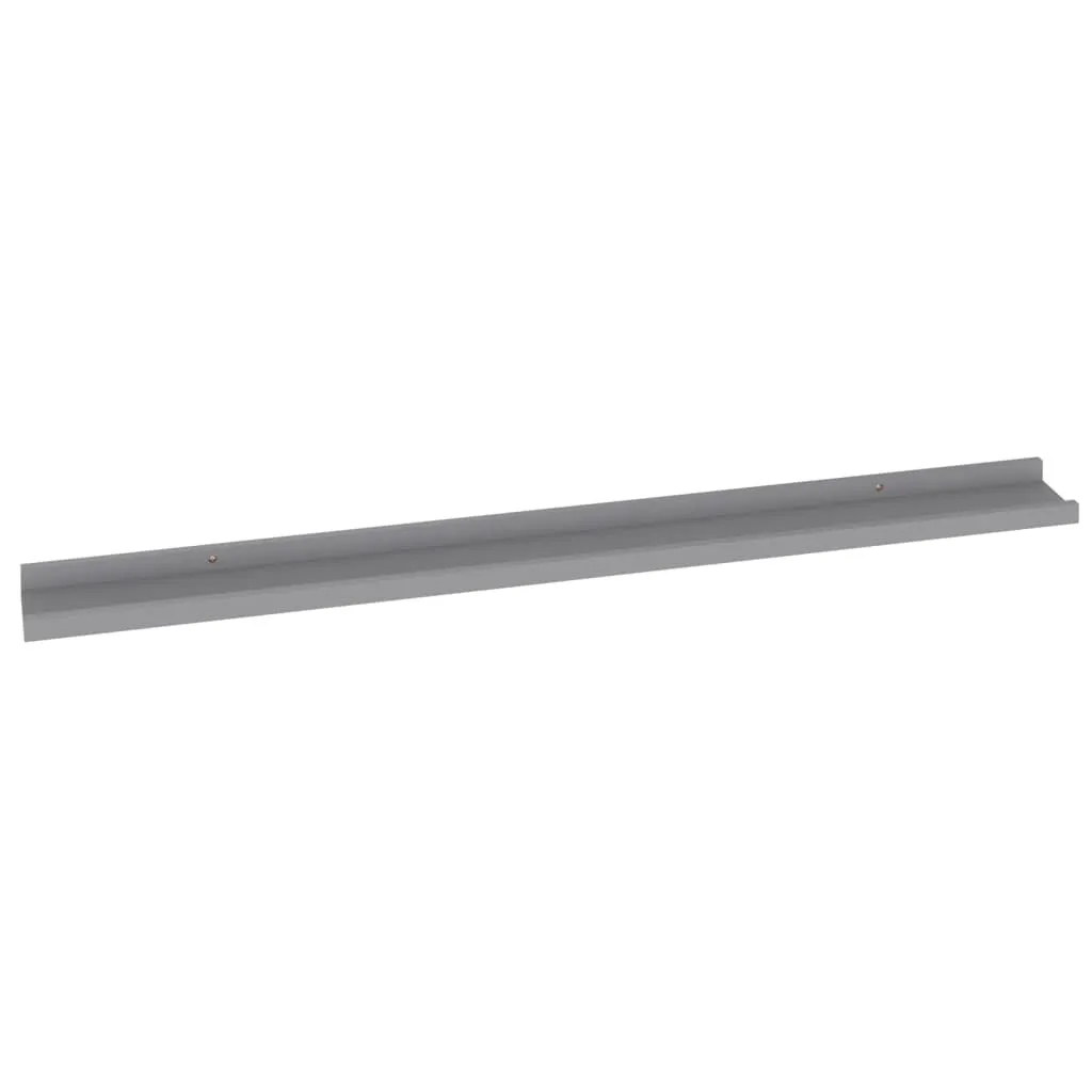 Set 2 Mensole 100x9x3 cm Grigio | Arredo Minimalista Contemporaneo - 5