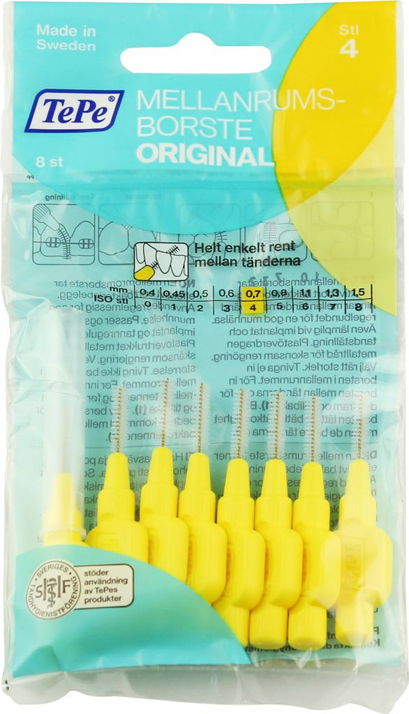 Brosses interdentaires Normal 0,7 mm jaune 8 pcs Image du produit 