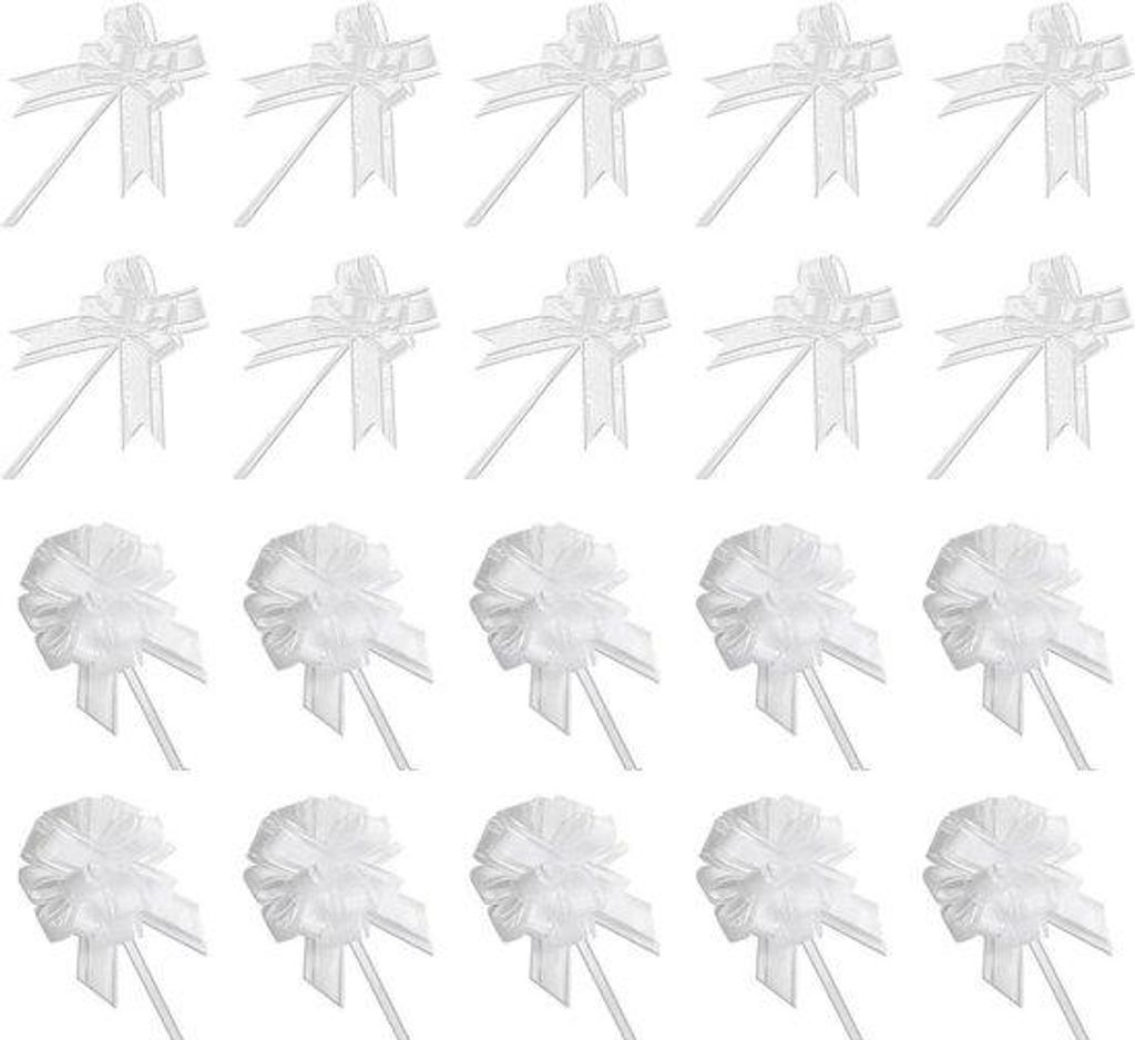 Geschenkset für Hochzeit - 10 Linten und 10 Ballen - Hochzeitsauto-Linten - Hochzeitsgeschenk-Linten - Hochzeitsgeschenk-Strickmützen - Dekorativ...