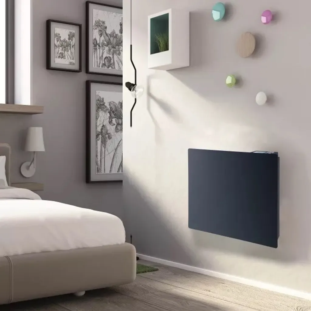 Panneau chauffant électrique mural Noir 1000W avec écran LCD tactile - 2