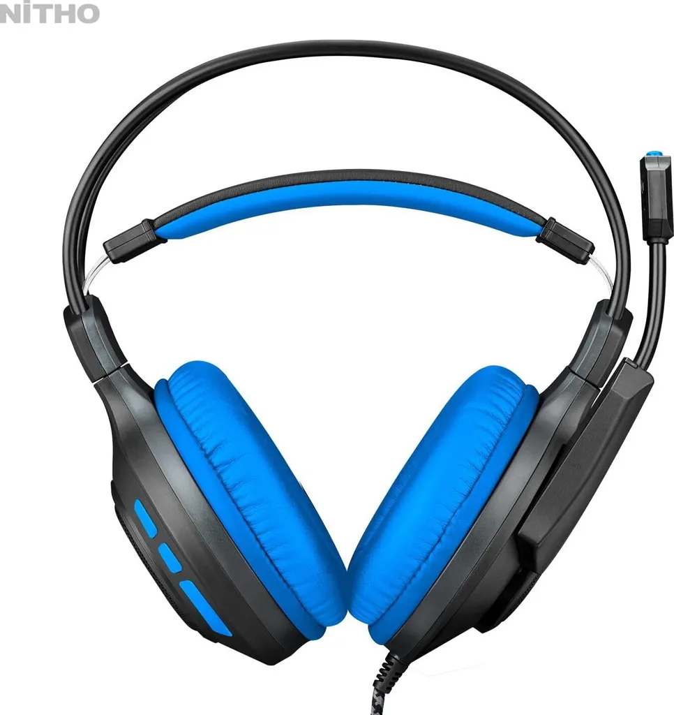 Cuffie da gioco per PC/PS4/PS5/Nintendo Switch/Xbox/Mobile, cuffie stereo surround con microfono ad archetto, driver da 50 mm e archetto leggero