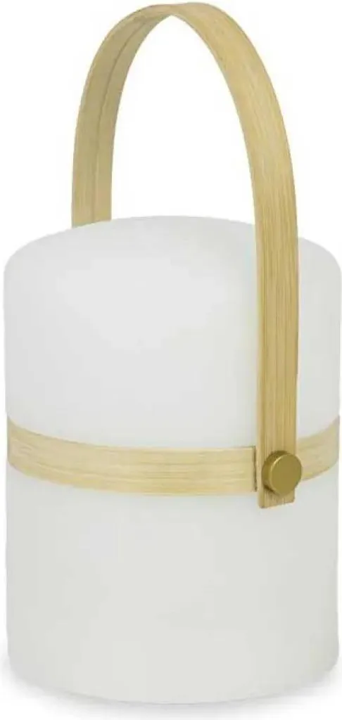 Ventilateur Tour Silencieux JOCCA 2343 Blanc et Bois Bambou avec LED 80cm