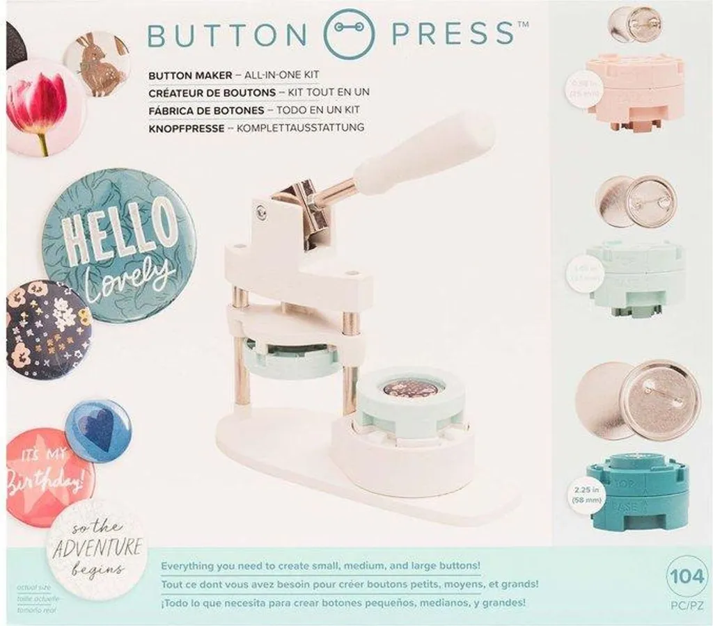 Machine à Badges Bouton Presse Équipement Complet Loisirs Créatifs DIY