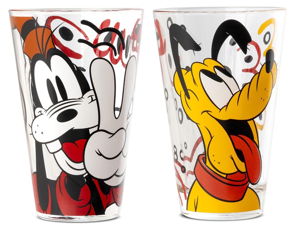 Gilde 2tlg. Set, Trinkglas, "Goofy & Pluto", Glas, Produktbild 