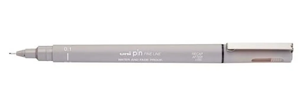 Feutre de dessin 0,1 mm gris clair Uni-Ball Pin pour esquisse et plan