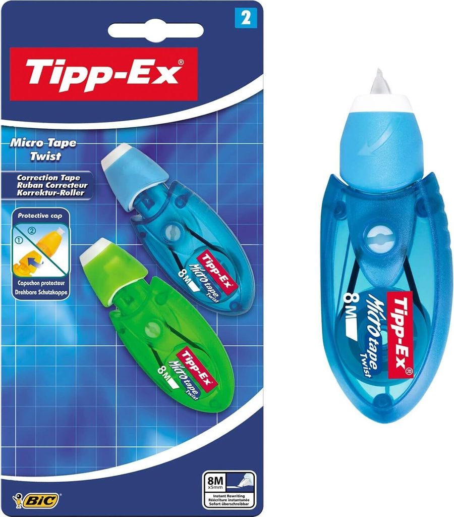 Tipp-Ex Korrekturroller Micro Tape Twist, 2 Korrekturmäuse, Produktbild 