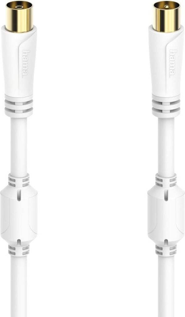 Hama Antennen-Kabel Koax, vergoldet, 100 dB, 0,75 m