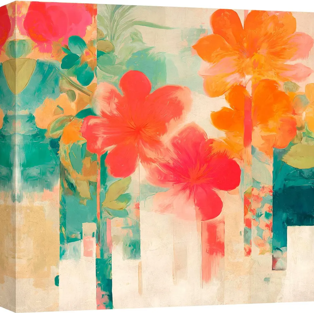 Stampa su Tela Kelly Parr 50x50 - Floral Panel #1 Quadro Fiori
